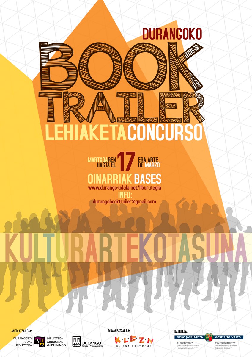 durangobiblio's tweet photo. Se amplia el plazo de entrega de videos para concurso de #DurangoBookTrailer hasta el 17 de marzo. Entrega de premios el 2 de abril, 11:00. https://t.co/yFEB92WqM3