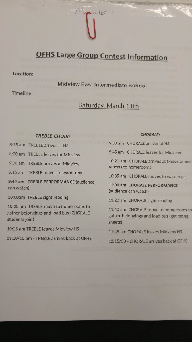 OFHS Choir tweet media