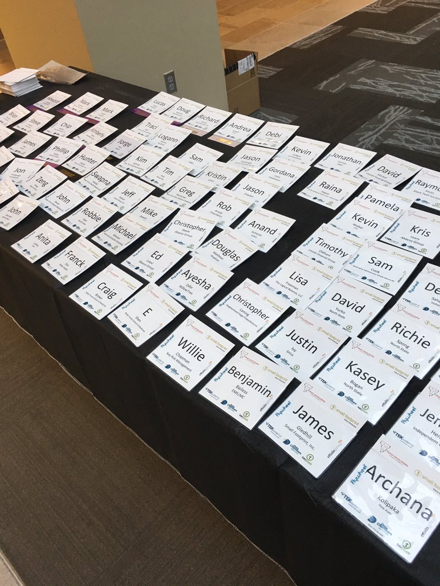GlenPhares's tweet photo. Great turnout this morning at the @TriadConference with the crew from @ettaingroup and other sponsors! #TriadDevCon #ettaingroup https://t.co/A3LVhwtSx8