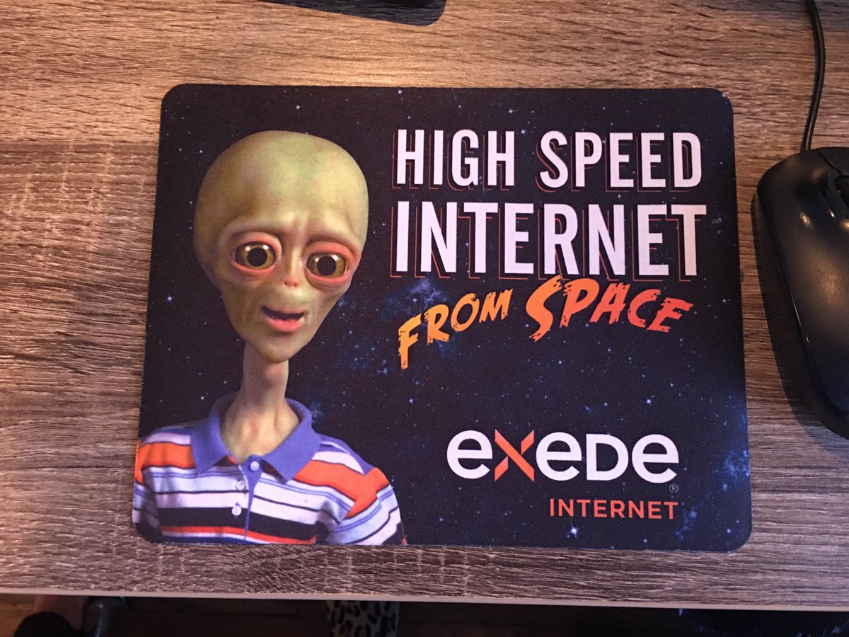 WAVE__1's tweet photo. Loving this mouse pad courtesy of @exede ! https://t.co/xZmYtfGgFs