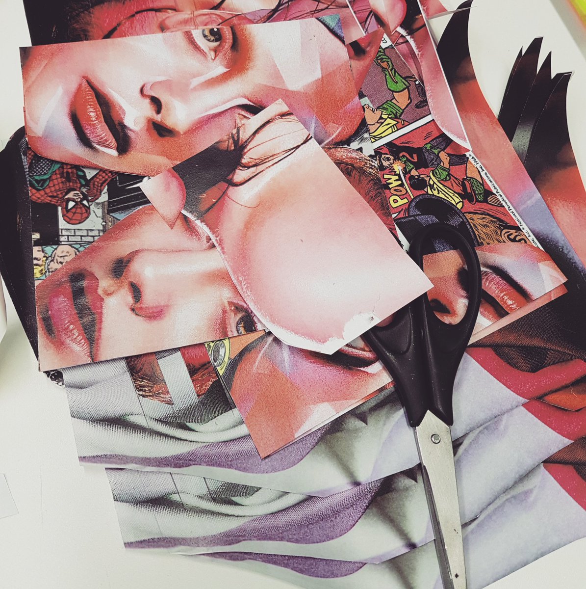 AlecDudson's tweet image. Lots of fun dropping in on @DRME_STUDIO's workshop with @LCABAGD level 4 @LeedsCofArt this afternoon. What started as collage...