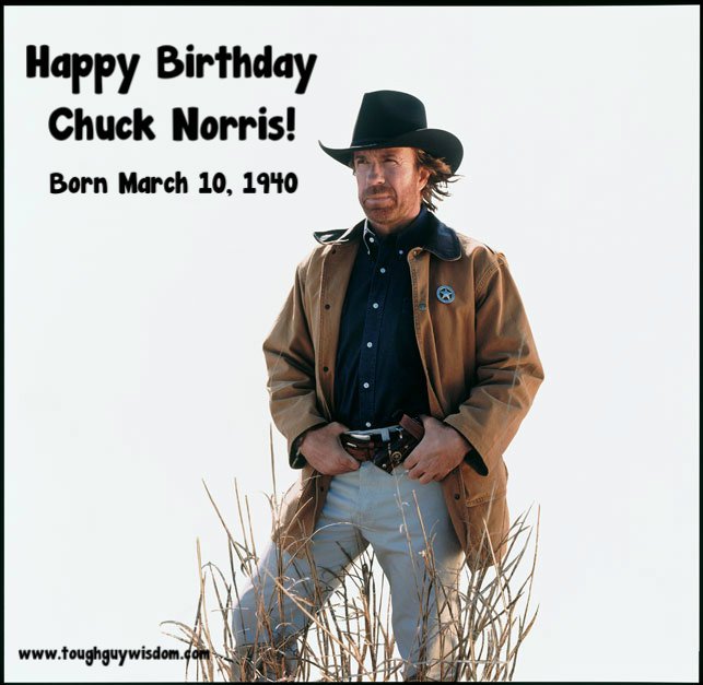 Happy 77th Birthday to Chuck Norris! 