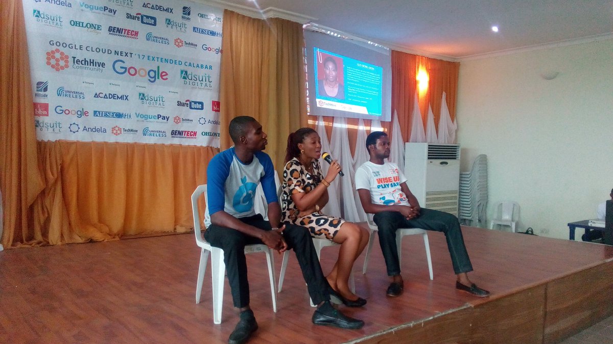 TechHiveNigeria's tweet photo. Panel Session at the #NEXT17  extended event with @ifeanyindiomewese , Mrs. Iquo Okon, @EfioItaNyok https://t.co/J5bxnT9jh2