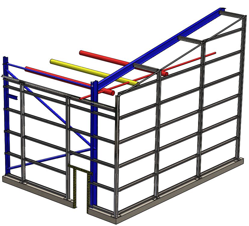 clmservicesltd's tweet image. #3DCAD drawing of a #structuralframe erected last week in Liverpool.  No pics unfortunately, the cladders covered it before we had a chance!