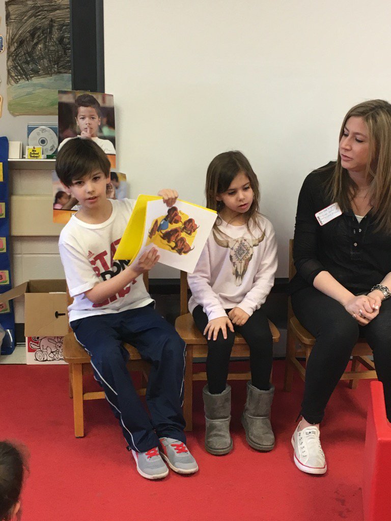 BastableKinder's tweet photo. I just love when former students come read to the class! https://t.co/aIpwh9Raky