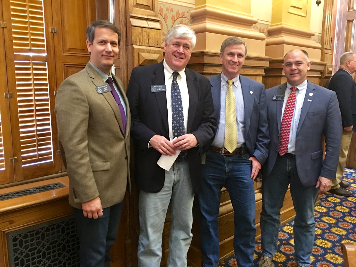 BillCowsert's tweet photo. Today, Senators honor retired Senator John Bulloch's service by wearing jeans. Occasionally, he still comes up to visit. We wish him well. https://t.co/6eyBmi6Hn6