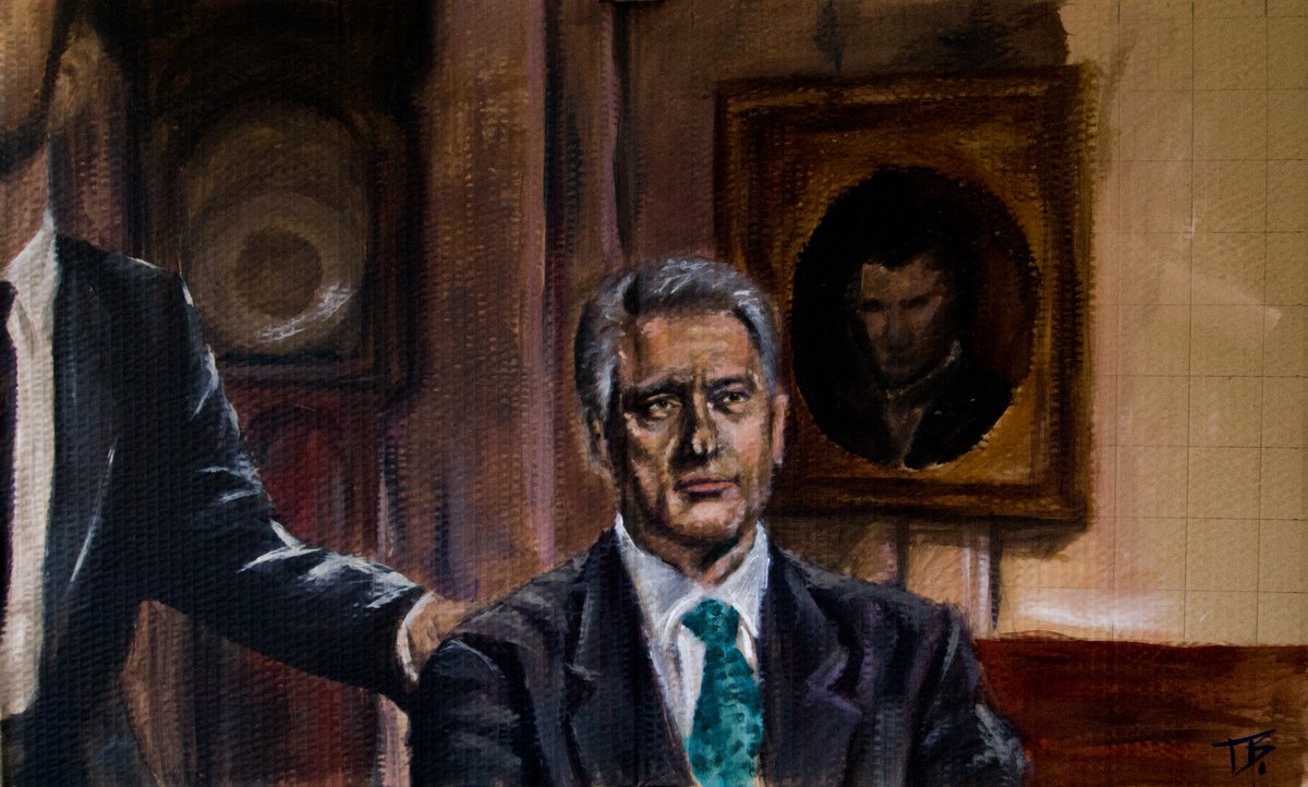TomBurnsArtist's tweet photo. 2nd in the series. '1998 (Pt. I)' acrylic on cardboard (@IKEAUK box to be specific) @billclinton https://t.co/OxIPzdTV1H