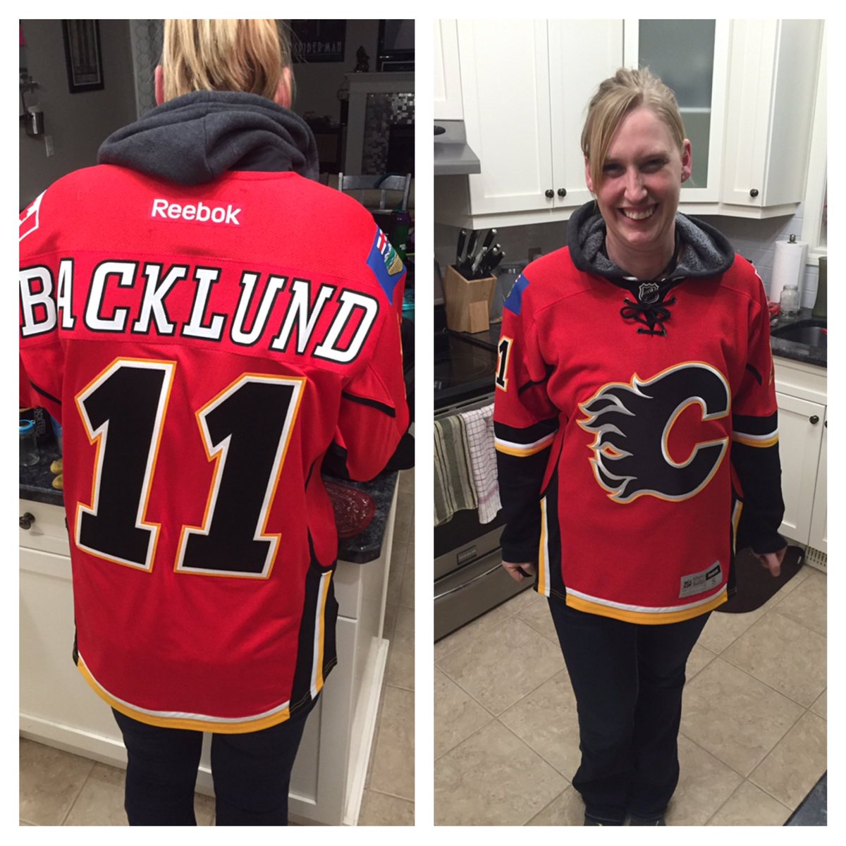 BenderRB's tweet photo. @JeMauger 's new backlund bday jersey. Support for @mbacklund11 due to his massive @ALS_AB support. @NHLFlames https://t.co/Ob80ipuQLi