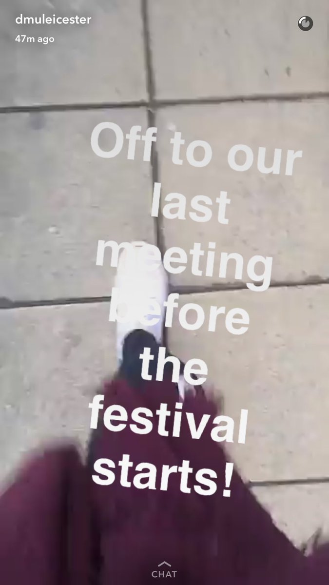 dmuleicester's tweet photo. Keep up to date with everything @180Fest this weekend over on our Snapchat! #loveDMU https://t.co/oDoY6Bnvp4