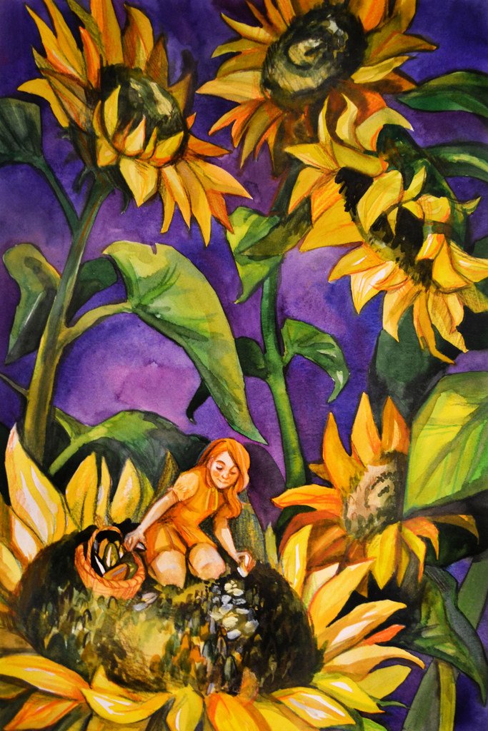 1Flower1World's tweet photo. Marian Patrisia
3rd Place
Age 17 +
Romania 
#1Flower1World #kikisgarden #sunflowerartcompetition
https://t.co/CZ1mhzgoSw https://t.co/pkryU0yK2i
