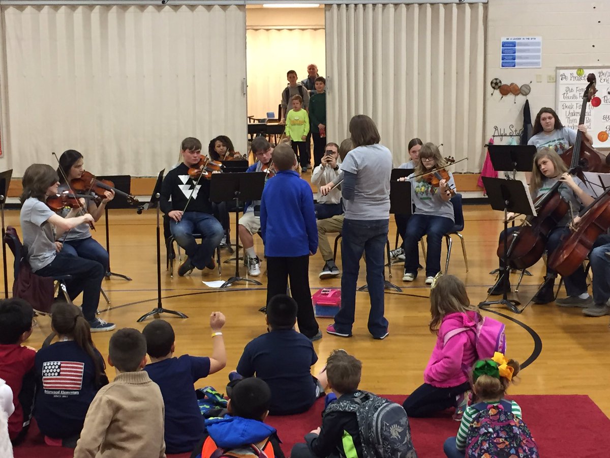 BriarwoodES's tweet photo. Thank you to the GHS Orchestra & Ms. Stuppy for performing many known movie themes & songs for us. Noah even conducted #GHSgators #music https://t.co/7wncnJHqBe