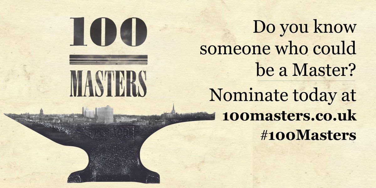 sandwellcouncil's tweet image. Nominate contemporary skilled people from the Black Country for the #100Masters arts campaign from @CreativeBCuk. 100masters.co.uk