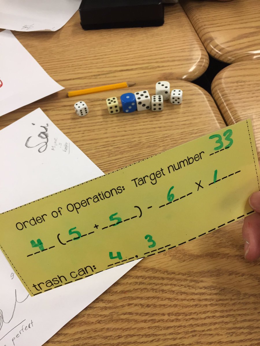msmayner's tweet photo. Target practice! Place #s to achieve a desired result, following BEDMAS. #funfridays continue... #mathgamesarefun #learningwhileweplay https://t.co/4IPRPCzBDp