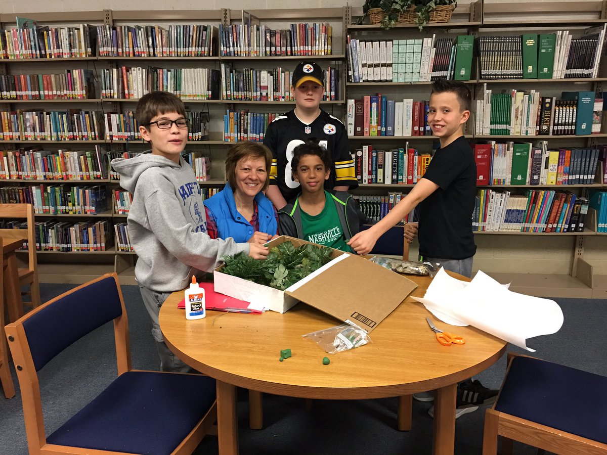 carlton3170's tweet photo. These boys always add creativity, laughter, and today, shapshifting frogs to class! @HMSIndians #HarpethTC https://t.co/DTxvuSNHud