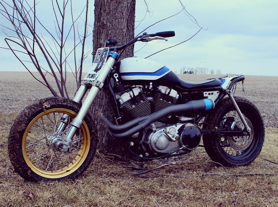 On BikeBound.com: Super Sportster by @rule_hard, built for the @mamatriedshow <a href="/flatoutfriday/">Flat Out Friday</a> races. ⚡Link in Profil…