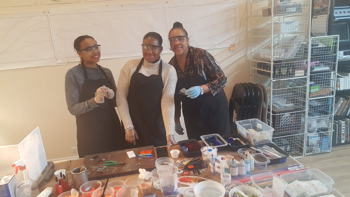 Jewelry making class at Baltic Art Studio.