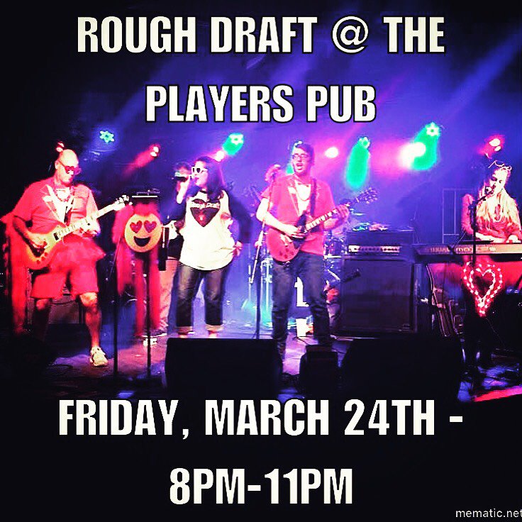 Rough_Draft_'s tweet photo. Two weeks from today!  #roughdraftrocks #theplayerspub https://t.co/Njif2qYorn