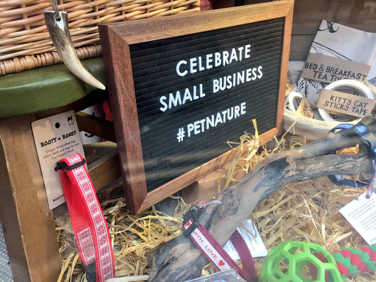 Check out all the small business pet products in our window display 🐾 show your support with us at 91 High Street #totnes #smallbiz #devon