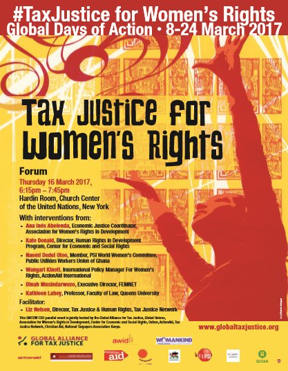 woman_kind's tweet image. Heading to #CSW61 next week? We're supporting this event on #TaxJustice for #womensrights led by @GA4TJ Join us!
