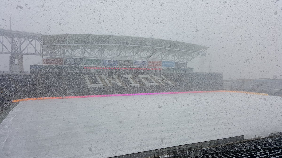 Bbousema's tweet photo. First @PhilaUnion game of the year tomorrow. Winter is reminding us that it's still here. https://t.co/ymmYZL34RU