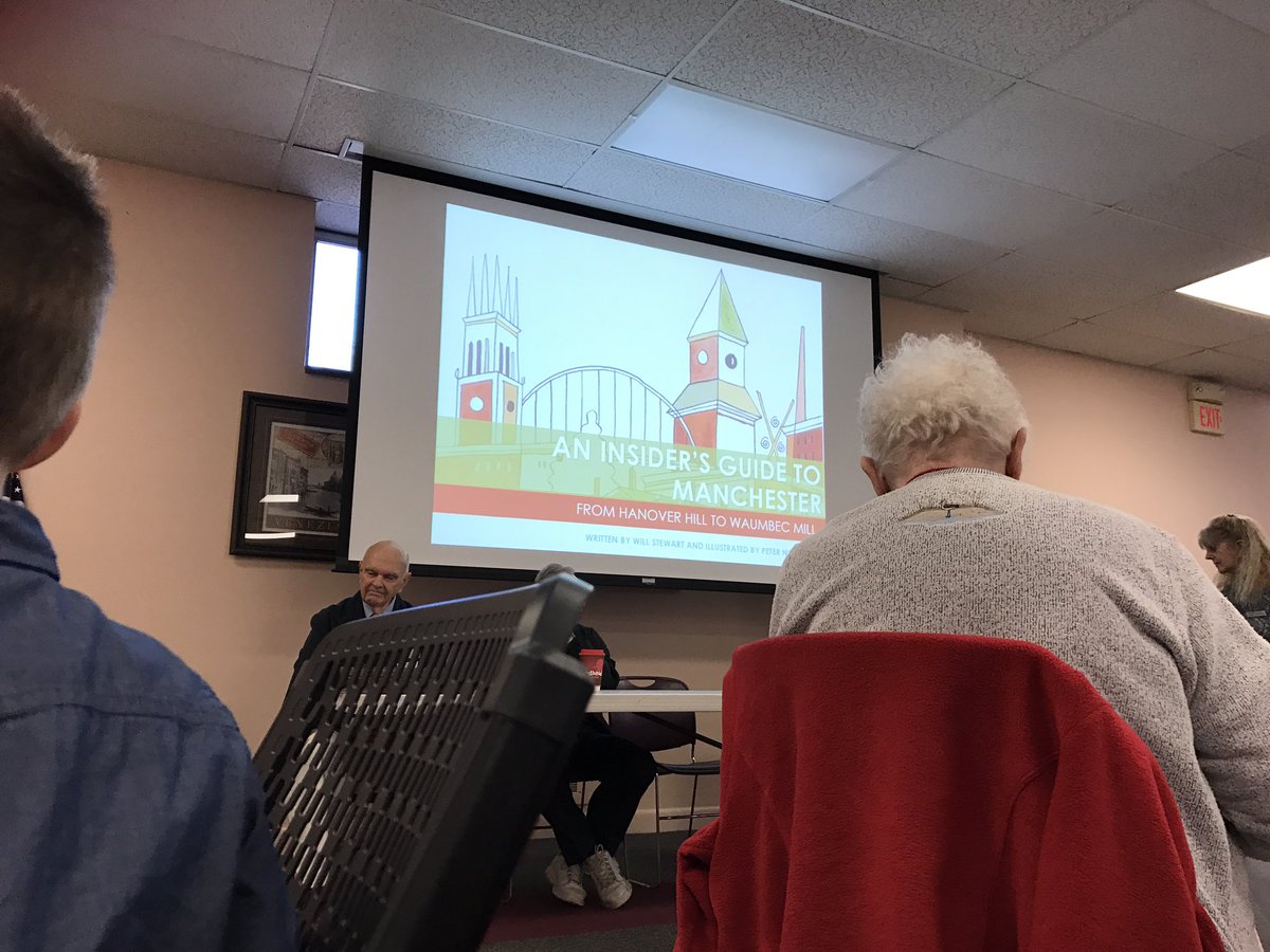 ManchGuide's tweet image. Thanks to the Hooksett-ites for inviting author @W_Stewart to speak about &quot;An Insider&apos;s Guide to Manchester&quot; at their weekly meeting.