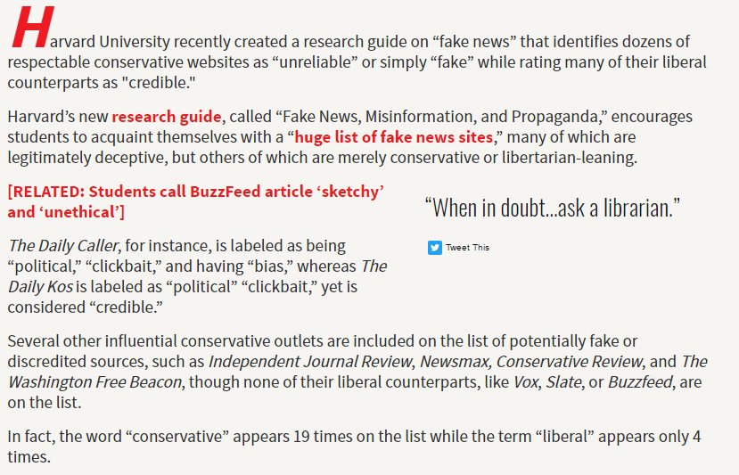 Campus Reform on Twitter "Harvard pushes list calling conservative