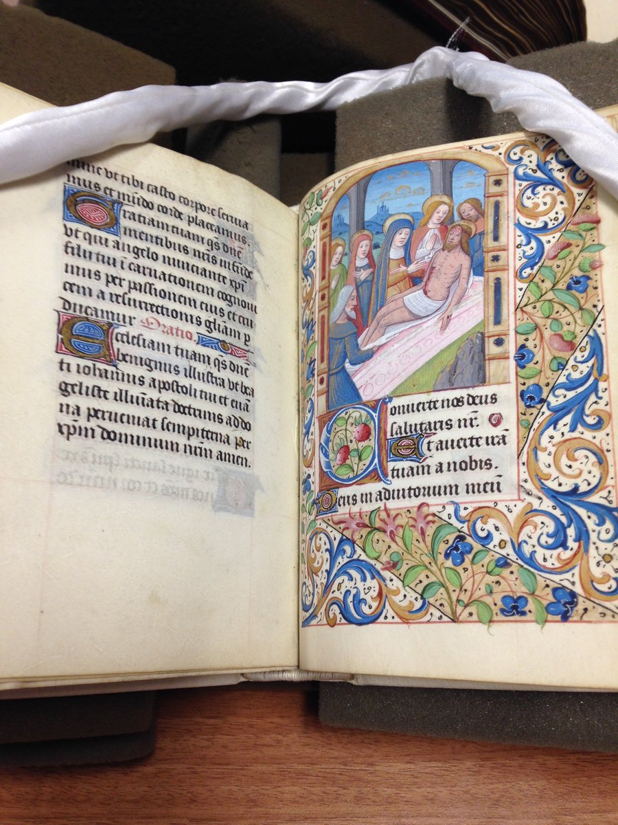 jamesh2nd's tweet image. Had the opportunity to look at some beautiful medieval manuscripts at the University of Liverpool Special Collections and Archives today :D