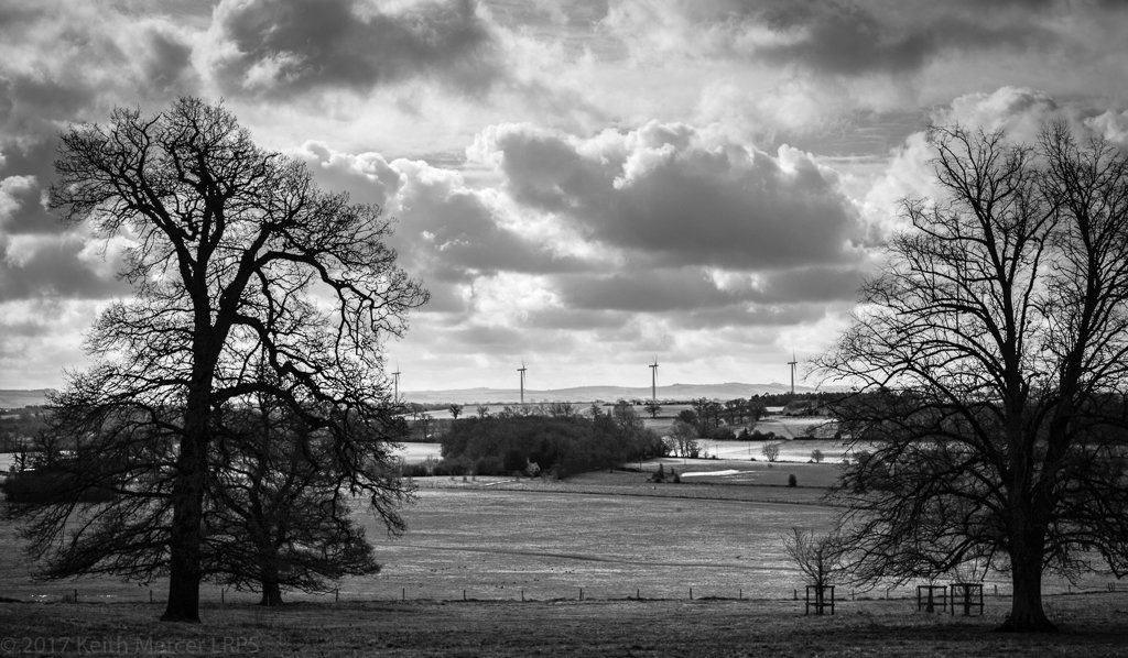 Ancient & Modern. Or #blotonthelandscape @BWPMag #monochromephotography #blackandwhitephotography #landscape #windturbines