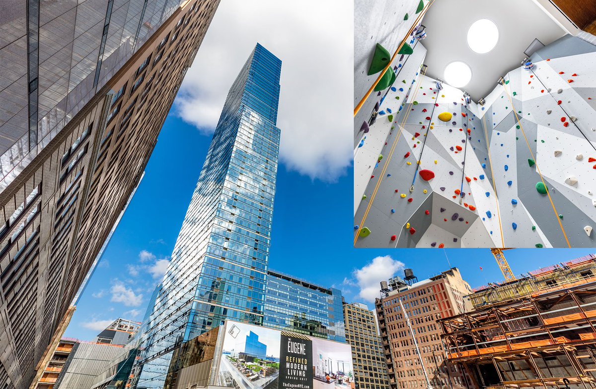 New 62-story residential tower with rock climbing wall, cocktail bar and piano lounge opens at Manhattan West bit.ly/2mrsROt