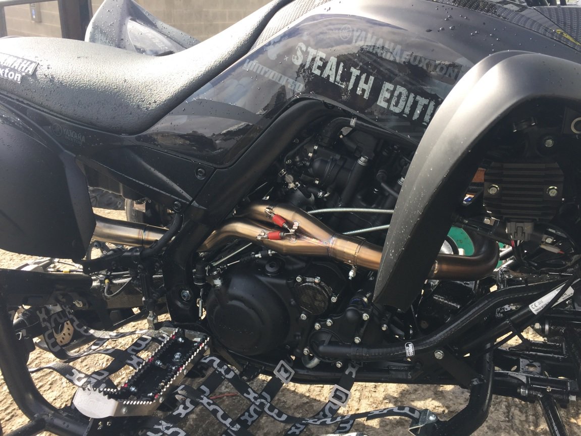 DERBYSHIREORC's tweet photo. Another custom midnight stealth edition going out this weekend! Contact us for your dream custom job #Yamaha #YFM700R #Raptor #CustomQuad https://t.co/w6hg3SjR8T