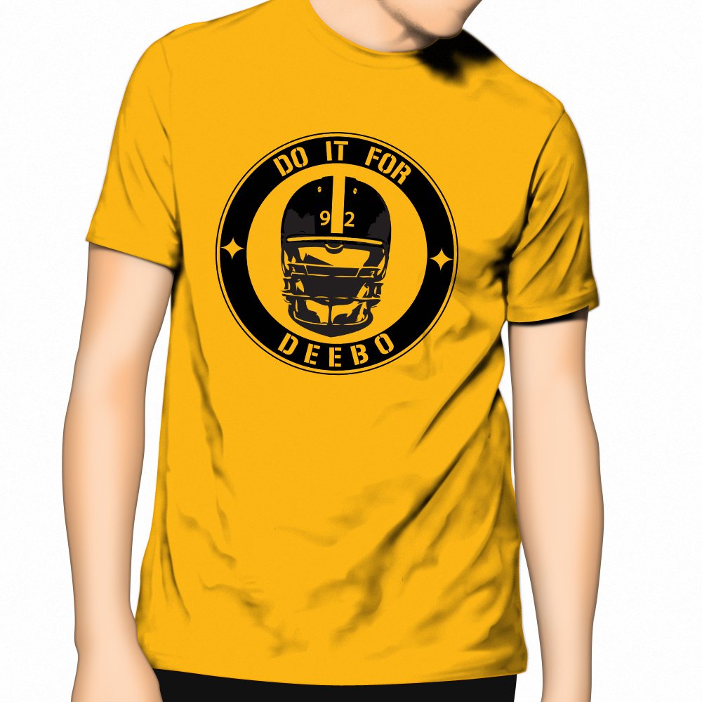 GamedayDepot's tweet photo. Brand new custom tee for our friends at @btsteelcurtain "Do It For Deebo" https://t.co/dxuVMW0oDt #BTSC #Steelers #Deebo #Pittsburgh https://t.co/yaUxv29yfn