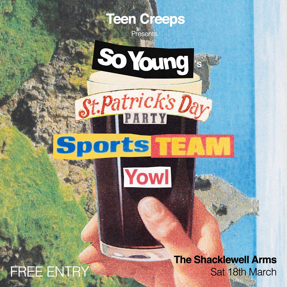 ShacklewellArms's tweet photo. .@Teen_Creeps + .@SoYoungMagazine teaming up tomorrow to bring Sports Team to the Shack! Get down early for this one https://t.co/VtZR23XKvy https://t.co/jfsvlfaJml