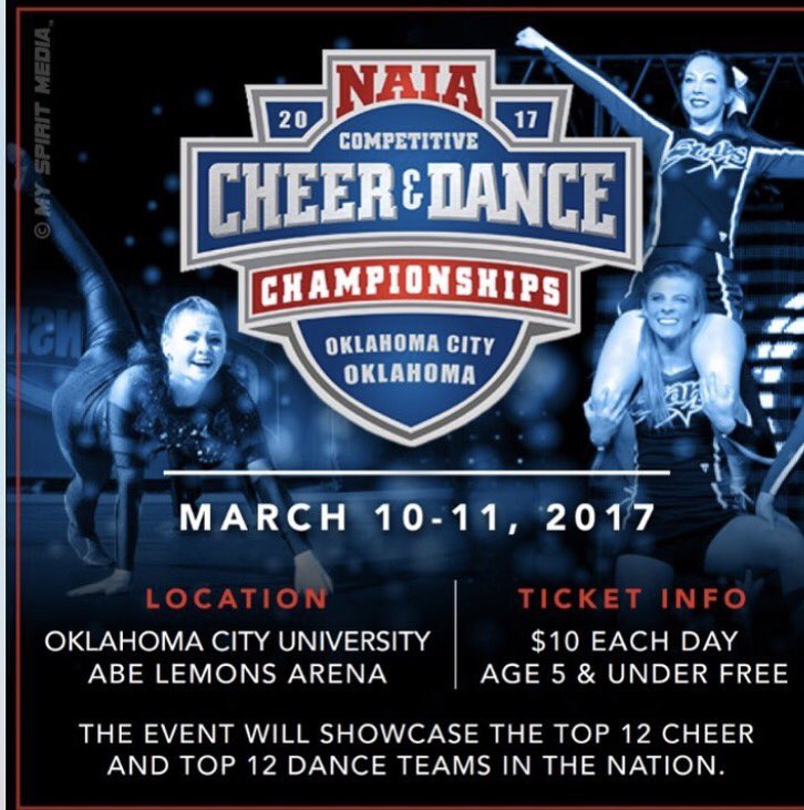 MBUAthletics's tweet photo. Good luck to @MBUDance who's competing at the NAIA Cheer and Dance Championships today in OKC!! https://t.co/QfIukQyloo