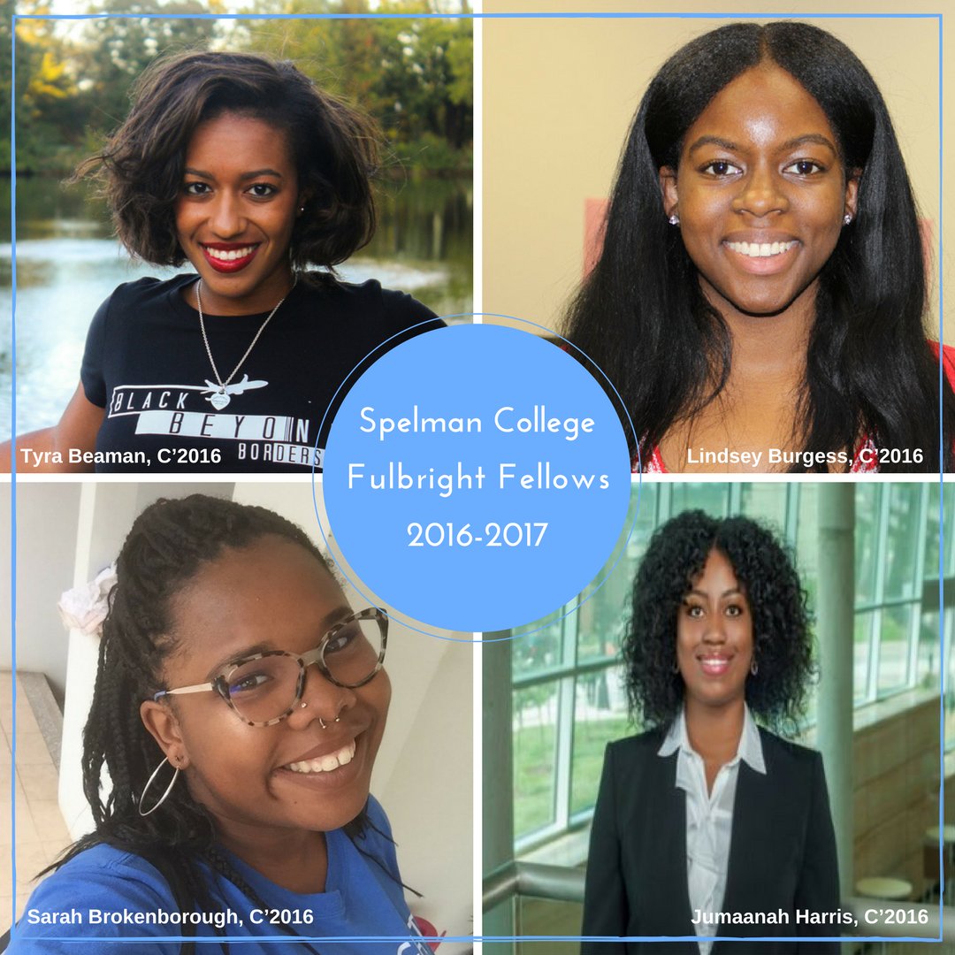 SpelmanCollege's tweet photo. Spelman named among the nation’s colleges and universities that produced the most 2016-2017 Fulbright U.S. students. https://t.co/40xbb5ZfD2 https://t.co/D1KTJzPY1a