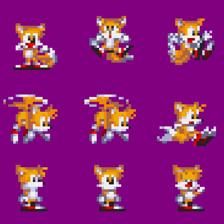 the miniature Tails sprite from Sonic 3's Competition Mode. like if u ...