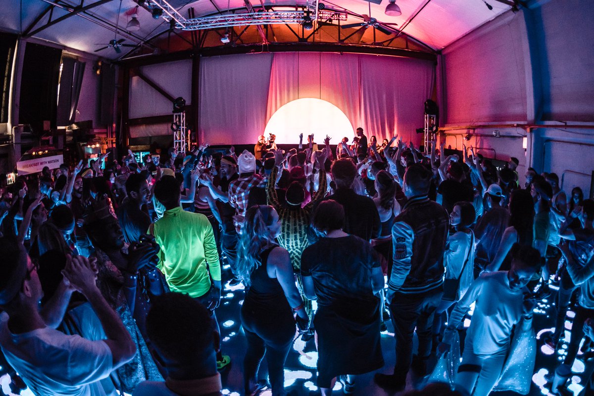 IBM's tweet image. #FlashbackFriday to the world's first cognitive 💃 dance 🕺 party - @dybrkr #WithWatson bit.ly/2lIy1J2