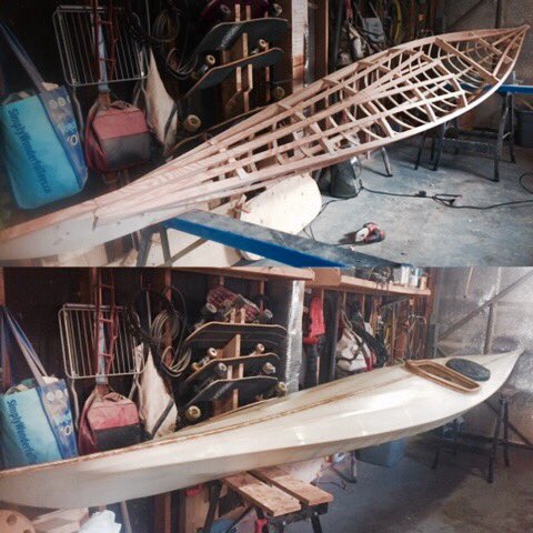 BCustomCanoes's tweet photo. Leaks plugged on "Bay's End" #kayak #kayaking #customkayak #skinonframe #guelph #paddleon #discoveron https://t.co/OotgtCtvMT