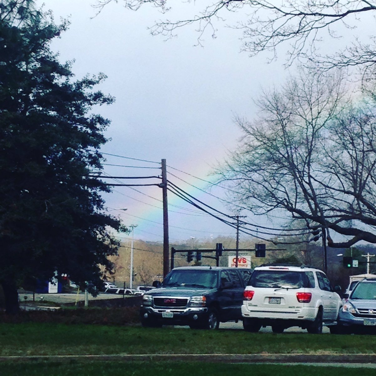 Beautiful birthday rainbow! Happy Friday! #rainbow #lynchburg #Virginia