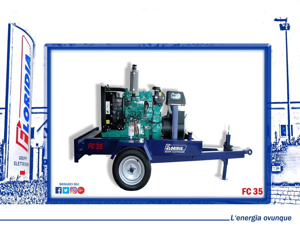 FloridiaSrl's tweet photo. Gruppo elettrogeno da 35 KVA carrellato...
more info: https://t.co/q8rvnk7Sv3… https://t.co/riGM0FeiC9