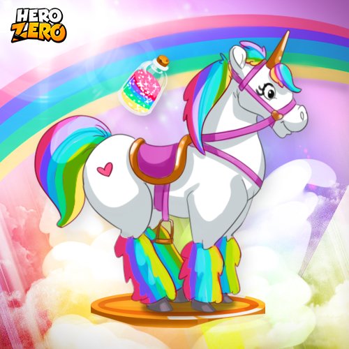 PlayHeroZero's tweet photo. No opponent would like to be hitted with a rainbow glitter powder that Eddy has <3 #newsidekick #unicorn https://t.co/4qpWPyyLh7