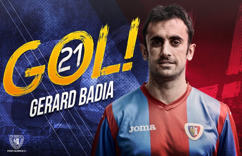 PiastGliwiceSA's tweet photo. GOOOOOOOOOOOOOOOOOOOL! @GerardBadia i w 7. minucie #śląpia 0-1! Hiszpan popisał się przepięknym uderzeniem z dystansu! #CŻPG https://t.co/1QNKBMLCD8