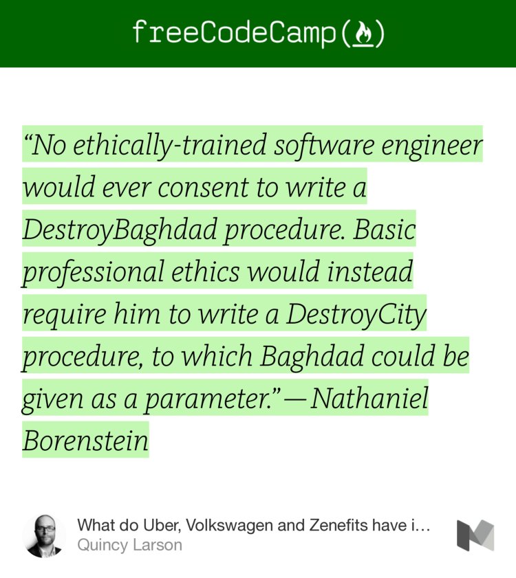 Galvin Shem (@galvinshem) on Twitter photo “What do Uber, Volkswagen and Zenefits have in common? They all used hidden code…” — <a href="/ossia/">Quincy Larson</a> medium.freecodecamp.com/dark-genius-ho… “What do Uber, Volkswagen and Zenefits have in common? They all used hidden code…” — <a href="/ossia/">Quincy Larson</a> medium.freecodecamp.com/dark-genius-ho…