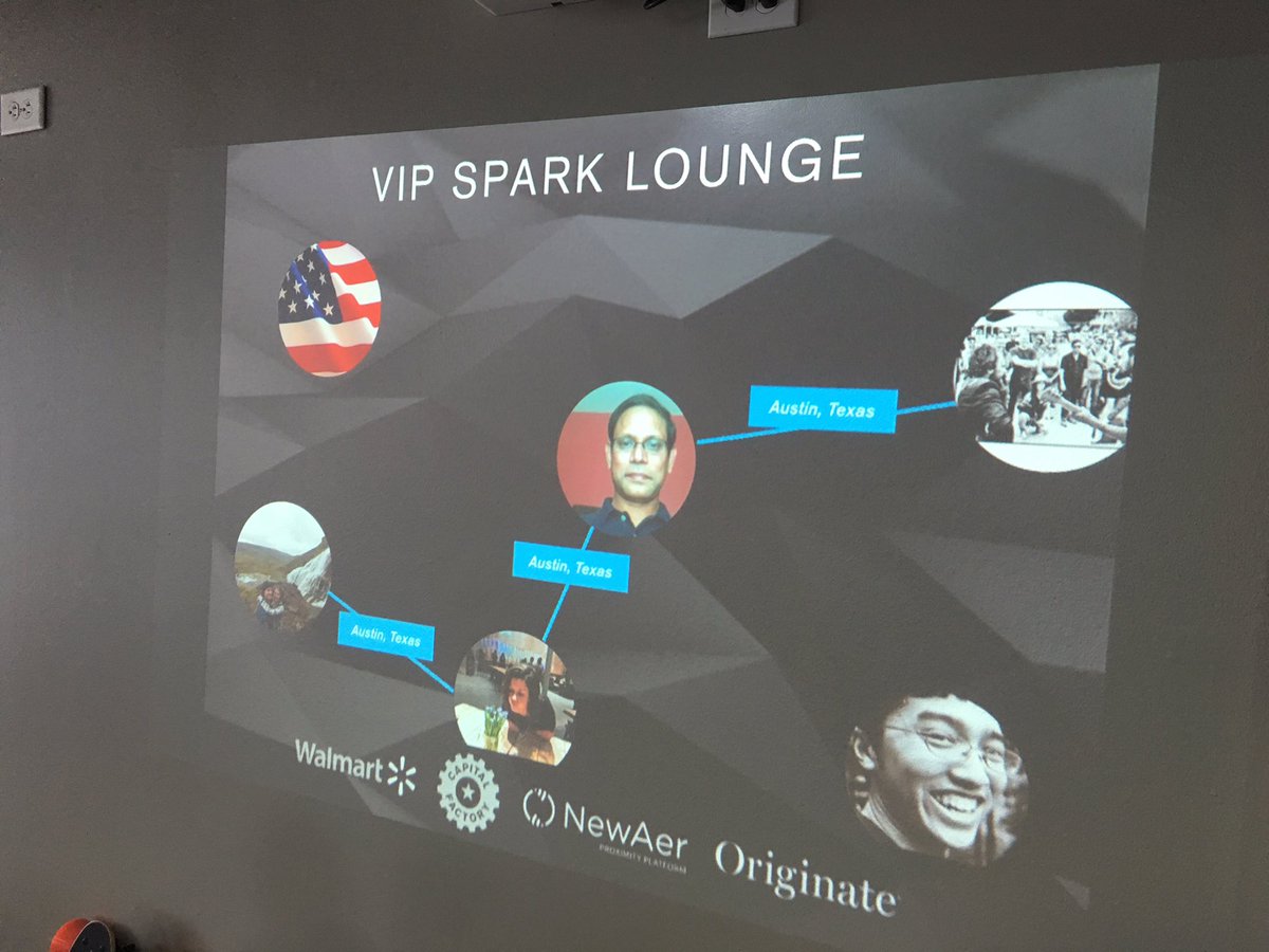 Hey #SXSW come by <a href="/CapitalFactory/">Capital Factory ⚙️</a> #thesparkVIP lounge to see our #iBeacon #Facebook #social #proximity connector for whom you should meet!