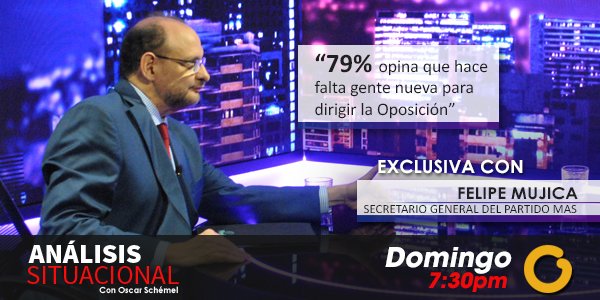 ¡Sin desperdicio! Este domingo en <a href="/ASituacional/">Análisis Situacional</a> Oscar Schémel entrevista a <a href="/felipemujicah/">felipemujicahdez</a> Secretario General del MAS por <a href="/globovision/">Globovisión</a>