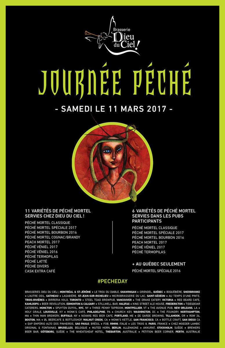 Samedi 11 Mars @Brasseries_DDC sera sur toutes les lèvres avec l’événement #PecheDay facebook.com/events/1731269… #Bière #Café #ImperialStout ☕️🍺