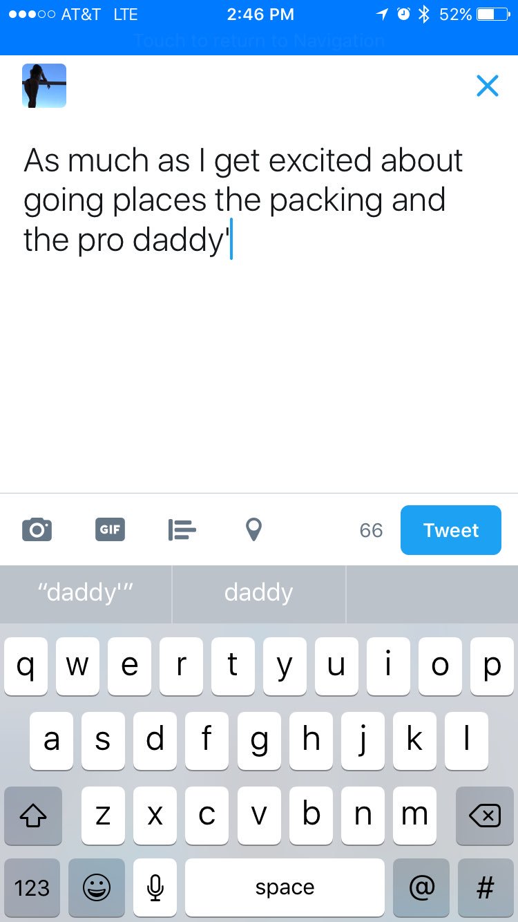 When you are typing and it changes procrastination into pro daddy.🙈 https://t.co/NwEVeMRK7M