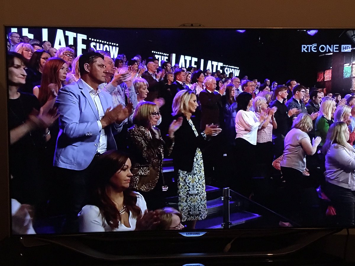 sheridan_sarah's tweet photo. A standing ovation for a remarkable lady. She paid €4 for each of the 796 death certificates and never gave up #CatherineCorless #tuambabies https://t.co/pMjOqRMl6h