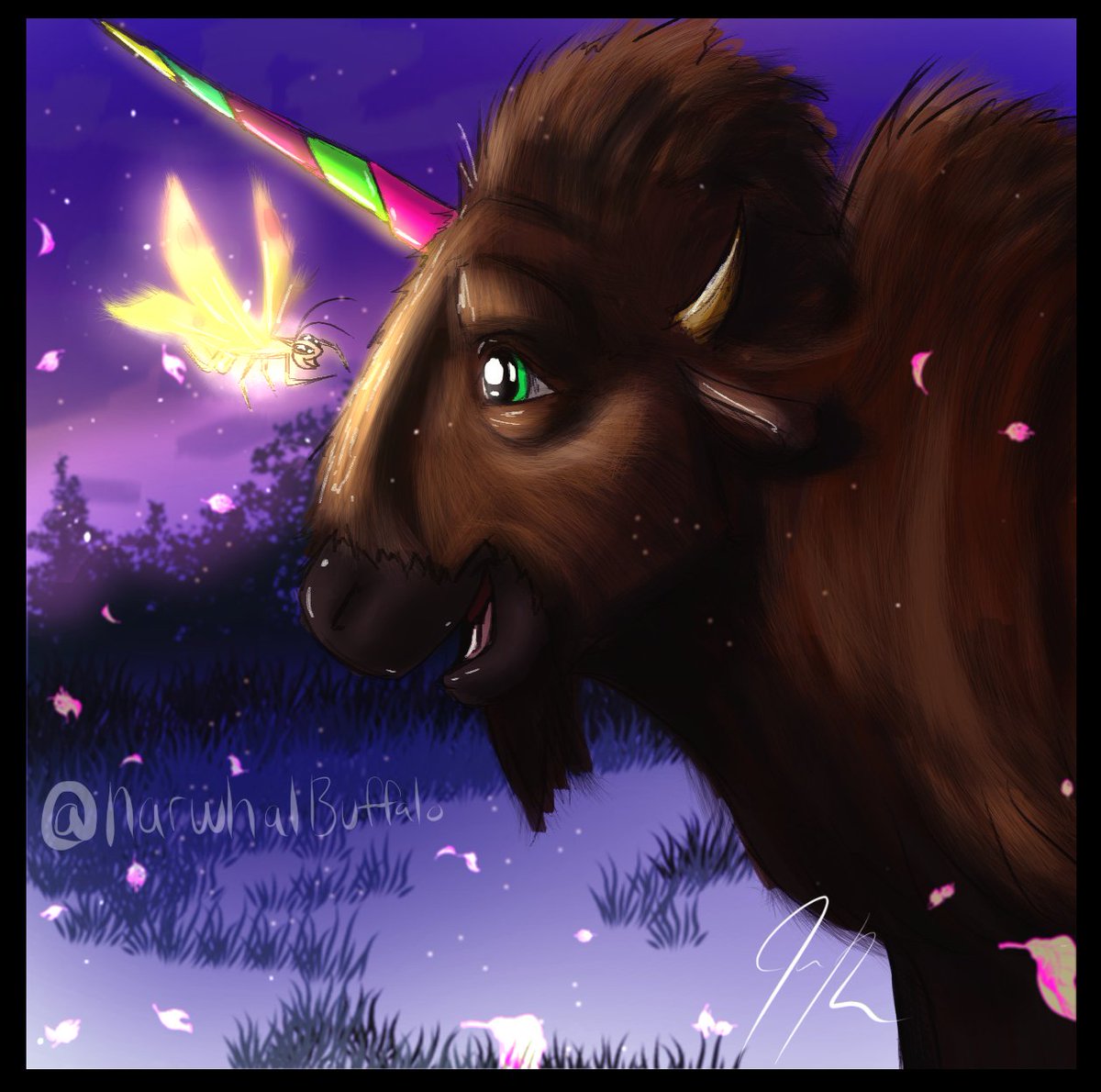 Narwhalbuffalo's tweet photo. Doodle for the day, started as a warm up but then finished it. #Narwhalbuffalo with #littlemoth! Enjoy! @LittleMoth85 #dailydoodle https://t.co/YuZLSe3ldw