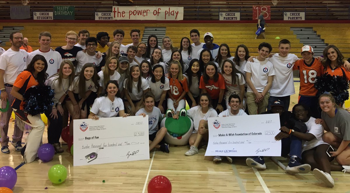 Proud of these kids! <a href="/ccsenate/">CCHS Student Senate</a> <a href="/WishColorado/">Make-A-Wish Colorado</a> <a href="/bagsoffun/">BagsOfFun</a>