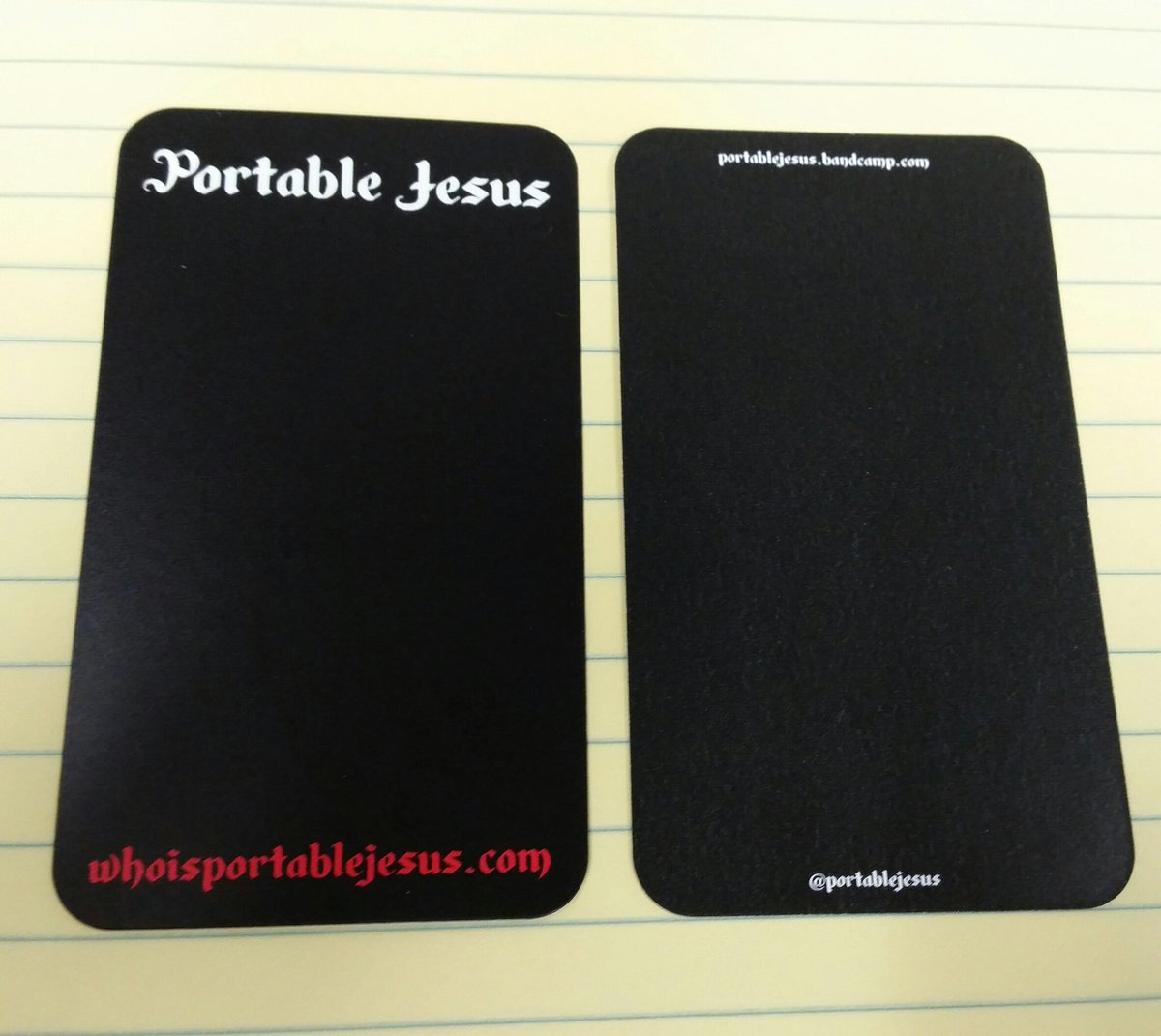 portablejesus's tweet photo. New business cards!
#AllBlackEverything #nonemoreblack https://t.co/QhmWHnxsbM